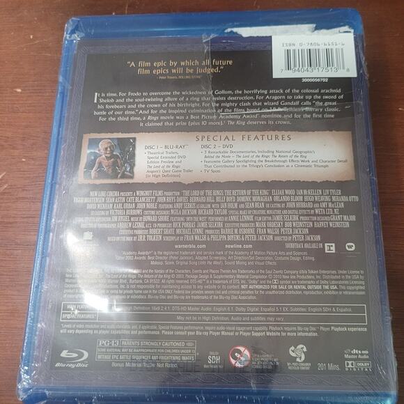 Lord of the Rings Return of the King Blu-ray DVD 2010 Set Fantasy Adventure - Picture 5 of 5